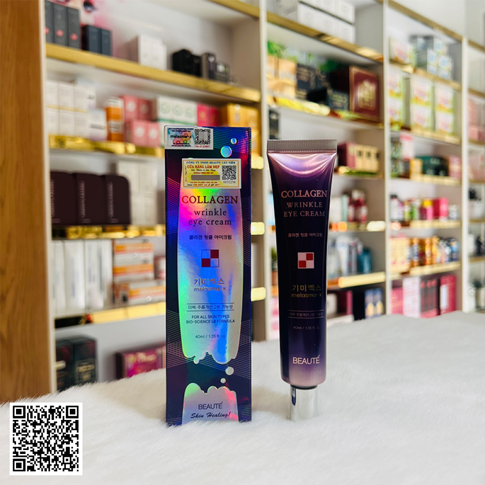 Kem Dưỡng Mắt Melasma-X Beauté Collagen Wrinkle Eye Cream Của Hàn Quốc 40ml