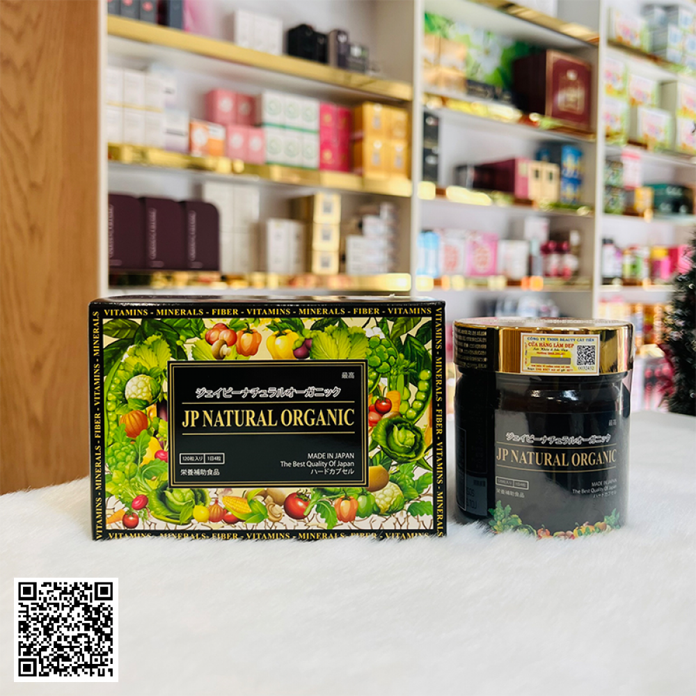 Viên Uống Rau Củ Bổ Sung Chất Xơ JP Natural Organic Của Nhật Bản 120 Viên
