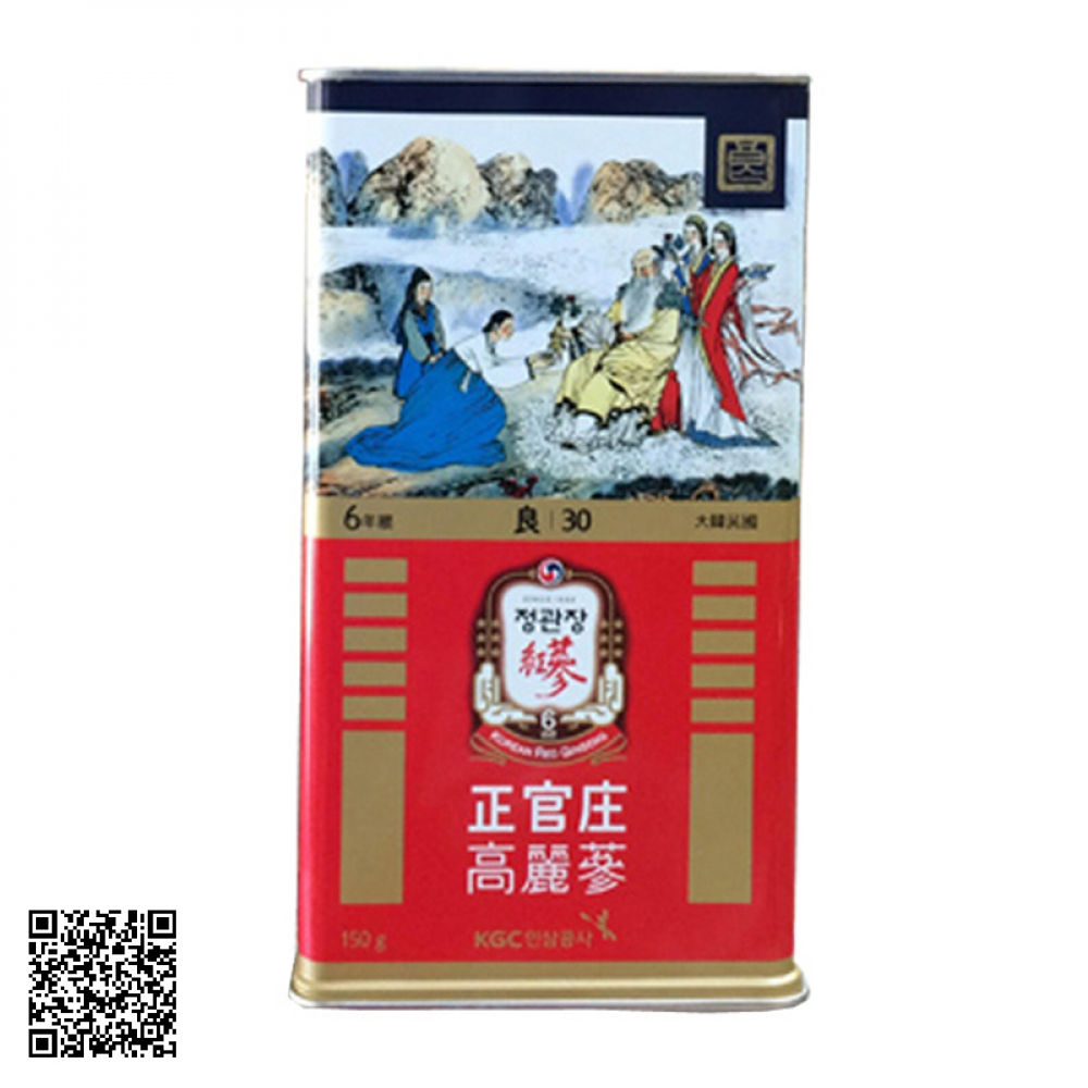 Hồng Sâm Củ Khô KGC Korean Red Ginseng Số 30 Hộp Thiếc 150g