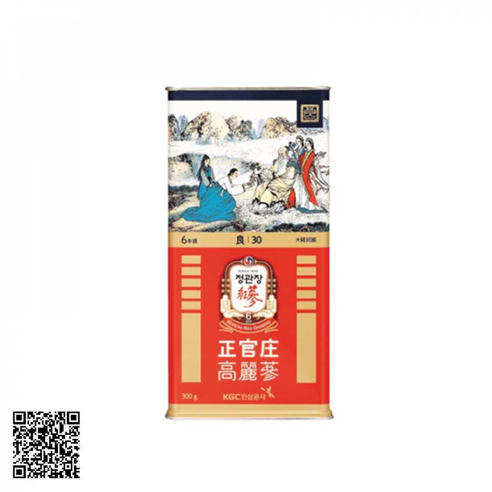 Hồng Sâm Củ Khô KGC Korean Red Ginseng Số 30 Hộp Thiếc 300g