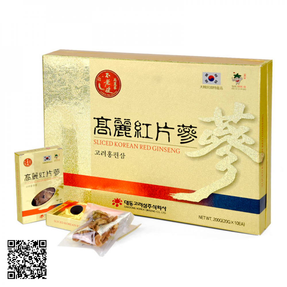 Hồng Sâm Củ Khô Thái Lát Daedong Sliced Korean Red Ginseng 200g
