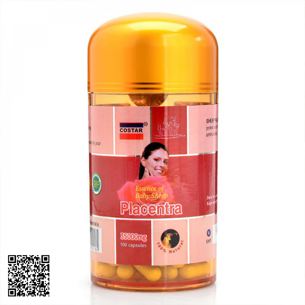 Nhau Thai Cừu Costar Placentra 35000mg Của Úc 100 Viên