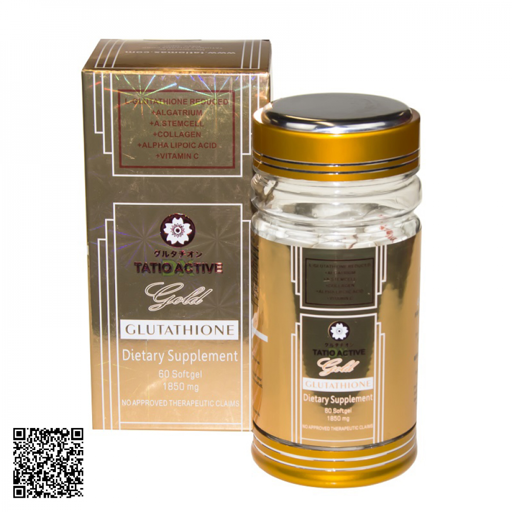 Viên Uống Trắng Da Tatiomax Tatio Active DX Gold Glutathione 1850mg Japan Formula Nhật Bản 60 Viên