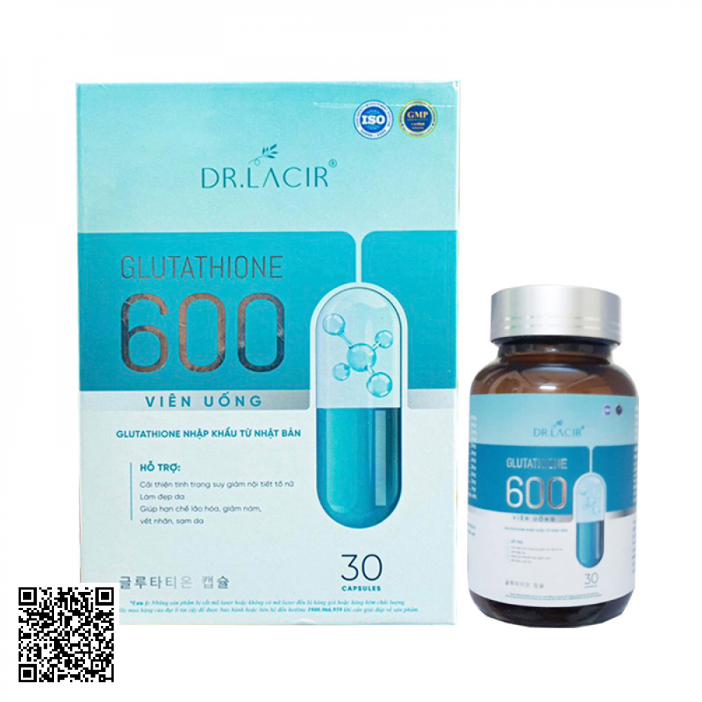 Viên Uống Trắng Da Dr.Lacir Glutathione 600 30 Viên
