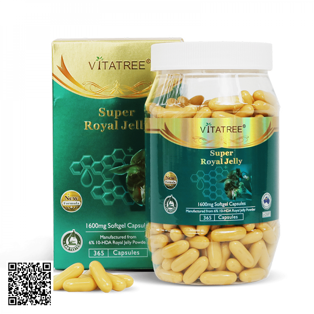 Sữa Ong Chúa Vitatree Super Royal Jelly Từ Úc 365 Viên
