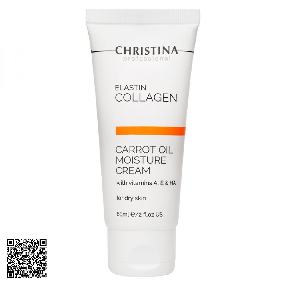 Kem Dưỡng Ẩm Christina Elastin Collagen Carrot Oil Moisture Cream Dành Cho Da Khô Lão Hóa 60ml