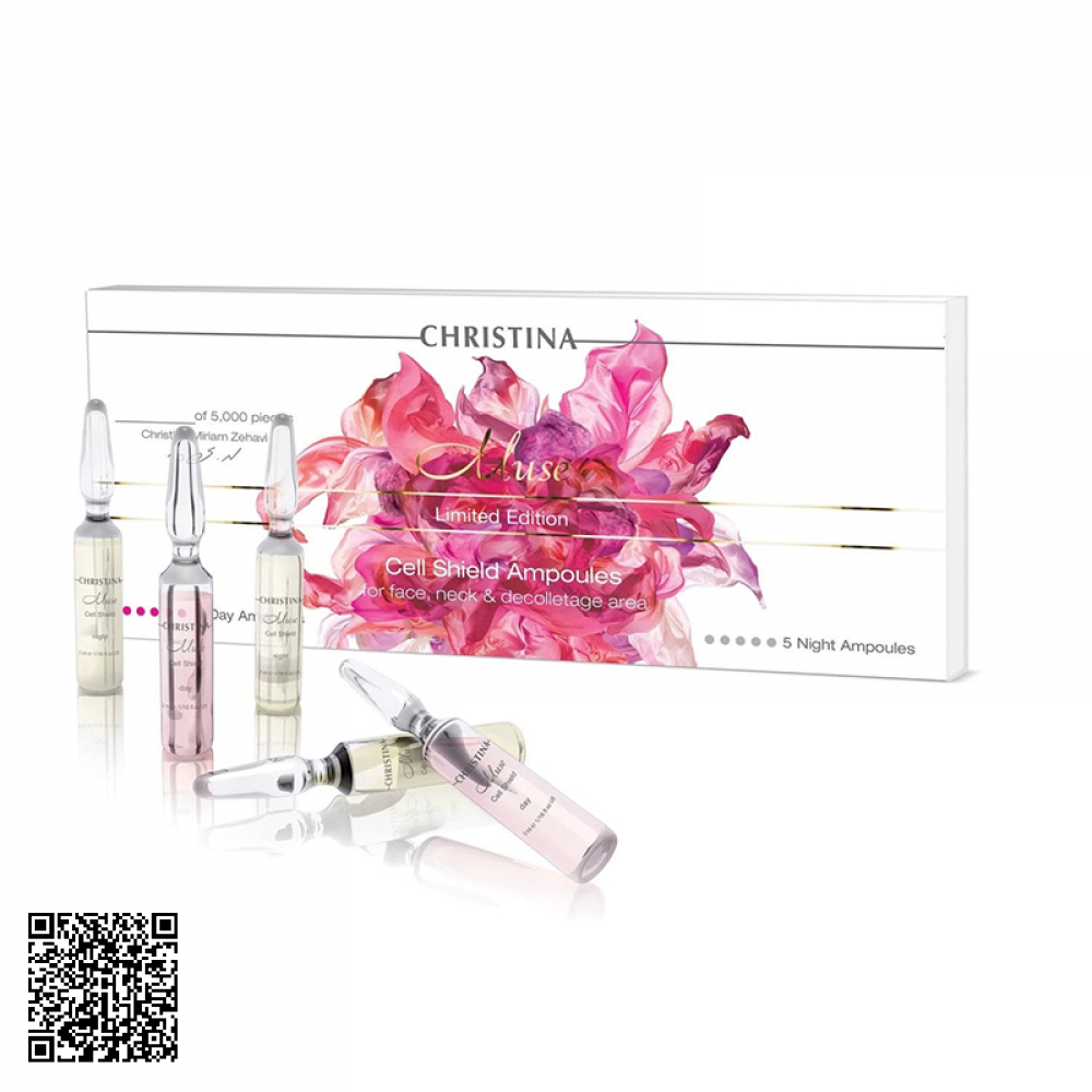 Bộ Tinh Chất Tế Bào Chiết Xuất Từ Hoa Hồng Christina Muse Cell Shield Ampoules Kit 10 Ống/Hộp