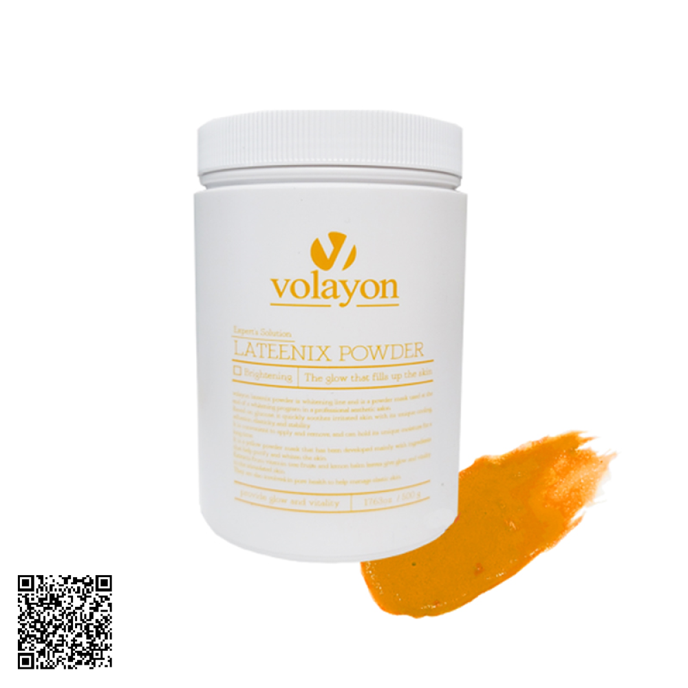 Mặt Nạ Tảo Xoắn Vàng Volayon Lateenix Powder Làm Trắng Da Mờ Thâm Nám Từ Hàn Quốc 500g