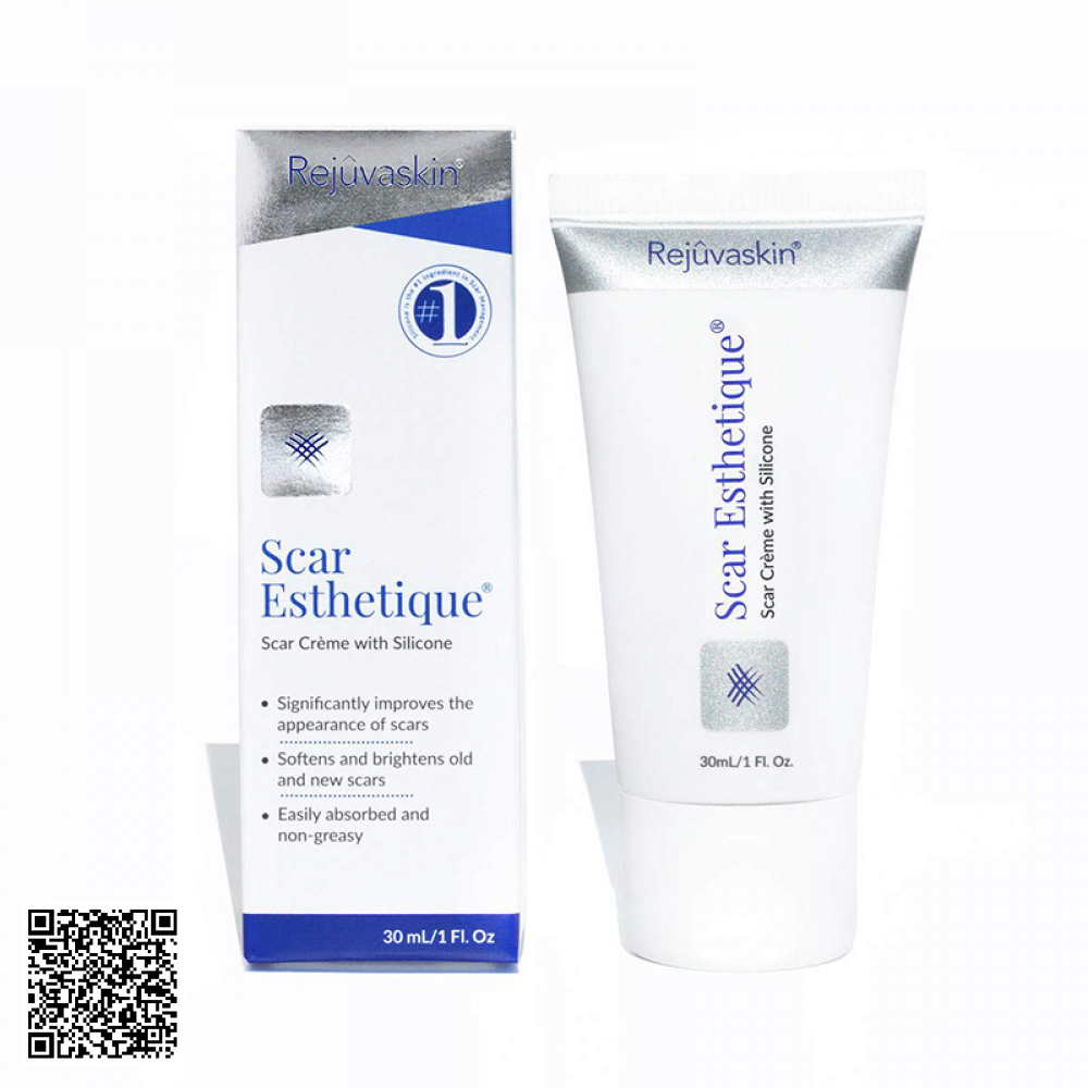 Kem Xóa Mờ Sẹo Thâm, Sẹo Rỗ, Sẹo Lõm Rejuvaskin Scar Esthetique Scar Cream With Silicone Từ Mỹ 30ml