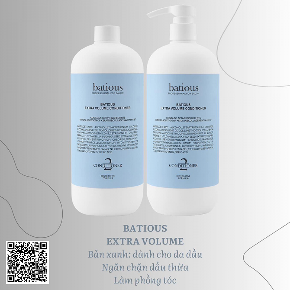 Bộ Gội Xả Salon Batious Xanh Cao Cấp Giúp Ngăn Chặn Dầu Thừa Và Làm Phồng Tóc