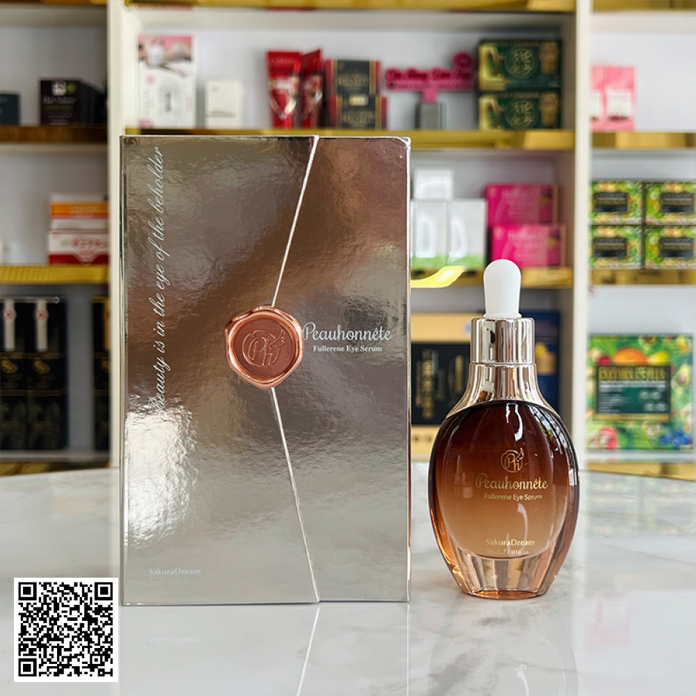 Serum Xóa Nhăn Quanh Mắt Peauhonnete Fullerene Eye Serum Từ Nhật Bản 30ml