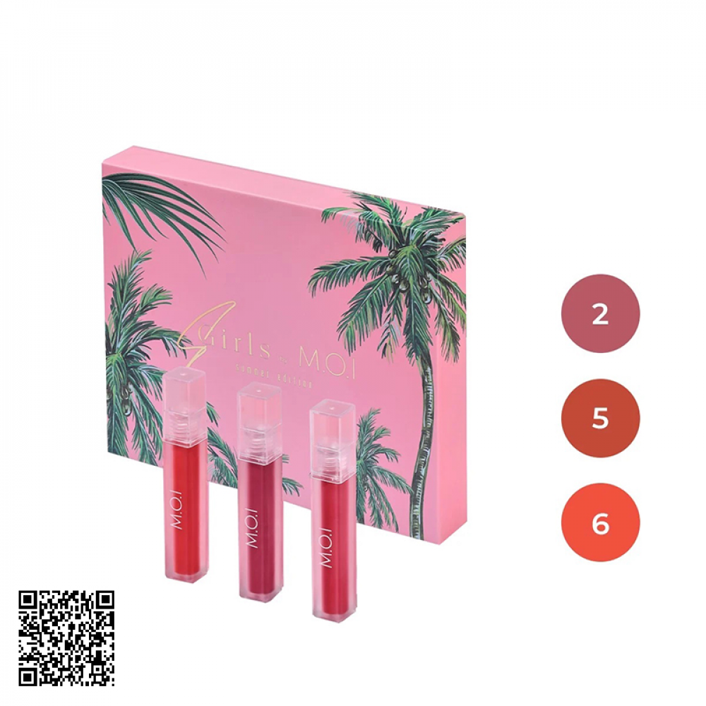 Set 3 Son Nhung Lì M.O.I Sgirls Summer Edition No.2