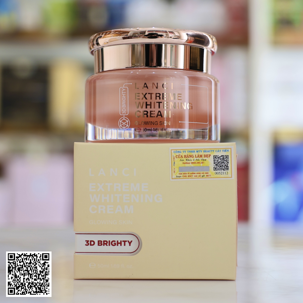 Kem Dưỡng Trắng Da Lanci Extreme Whitening Cream 3D Brighty Từ Hàn Quốc 50ml