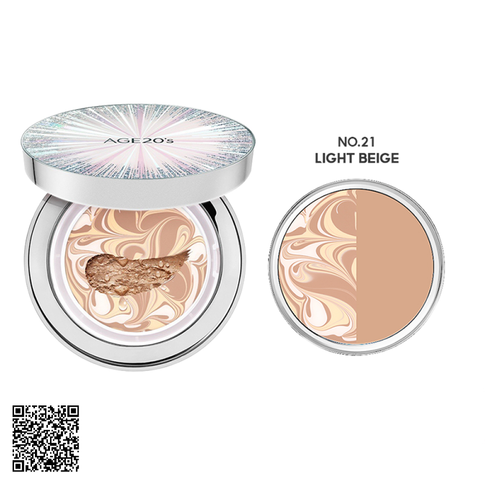 Phấn Tươi AGE 20s Essence Cover Pact Original Ex Intense Cover #21 Light Beige