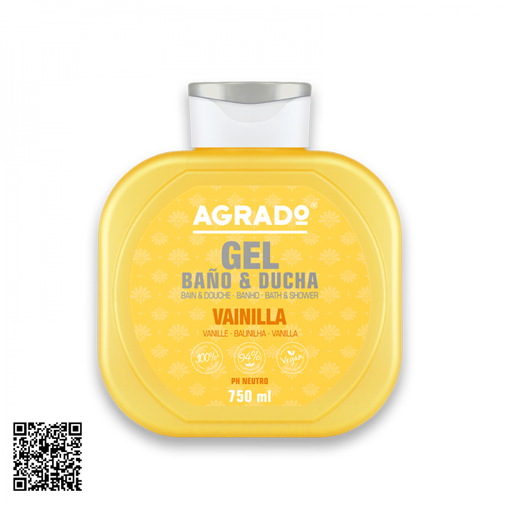 Sữa Tắm Agrado Gel Bano & Ducha Vainilla Từ Tây Ban Nha 750ml