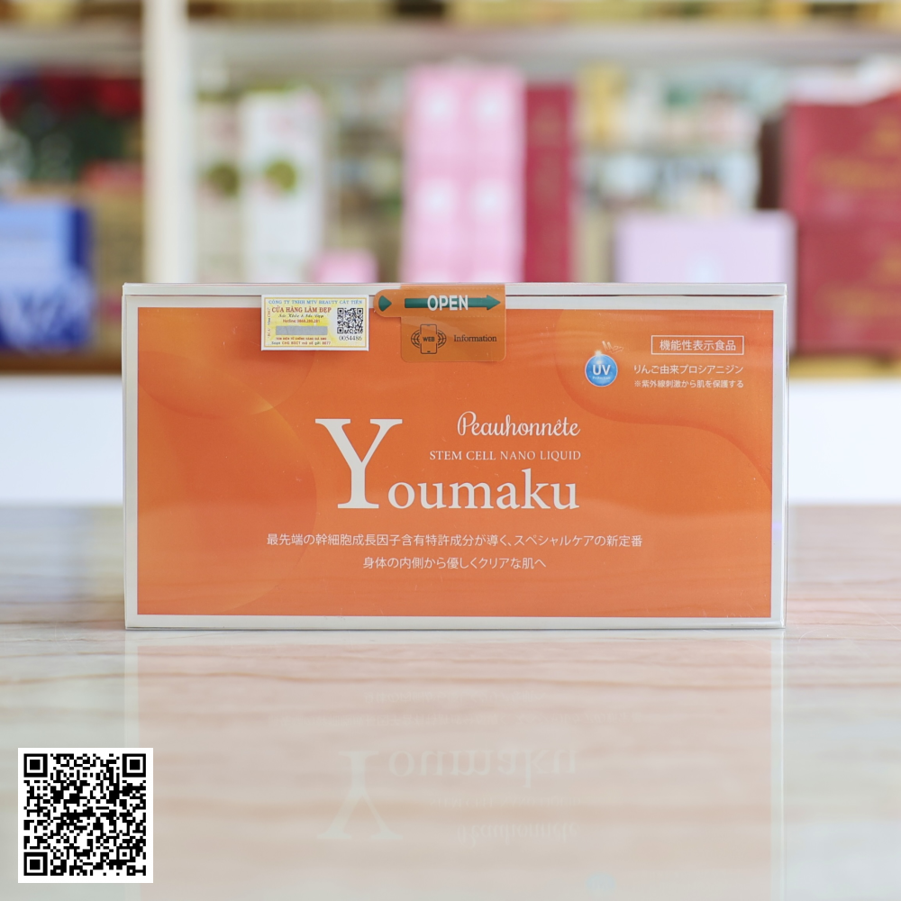 Nước Uống Peauhonnete Youmaku Stem Cell Nano Liquid Từ Nhật Bản Hộp 10 Lọ