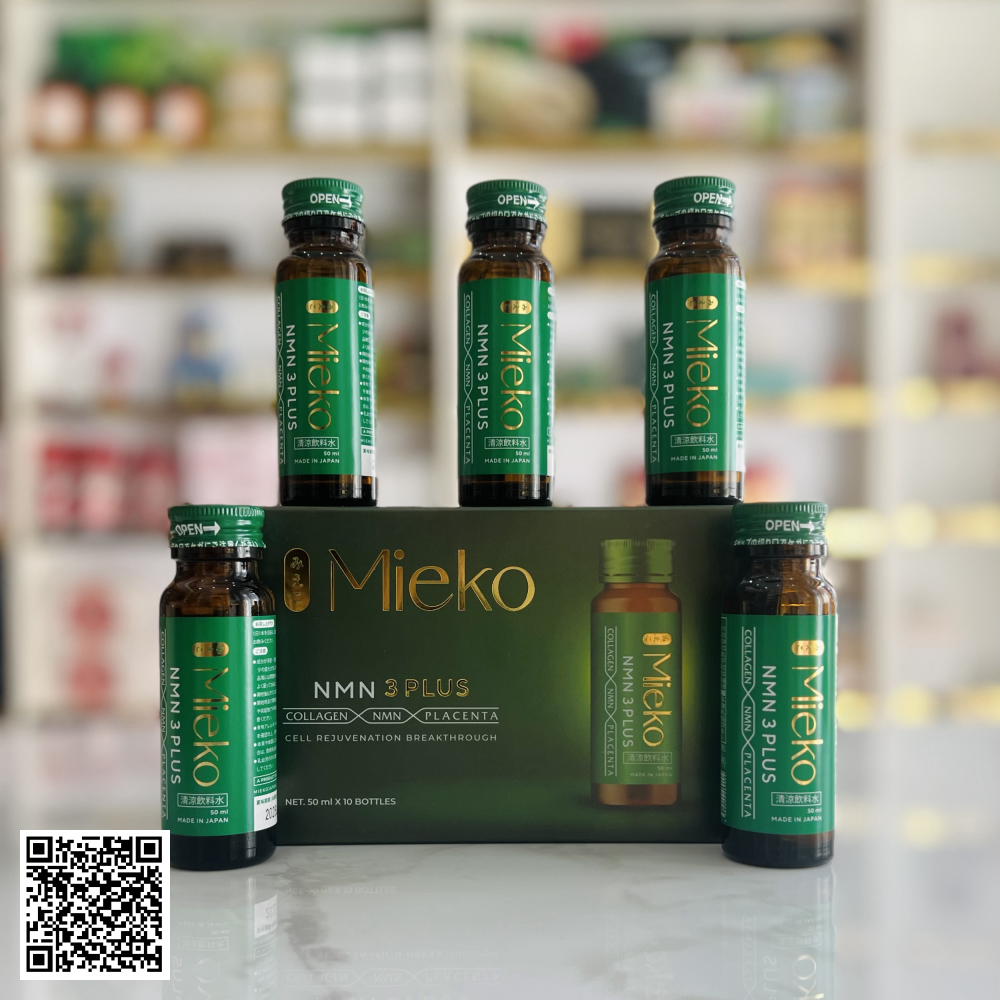 Nước Uống Mieko NMN 3 Plus Từ Nhật Bản Hộp 10 Chai