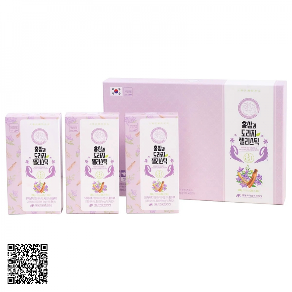 Thạch Hồng Sâm Hoa Chuông Daedong Korean Red Ginseng & Balloon Flower Jelly Stick 