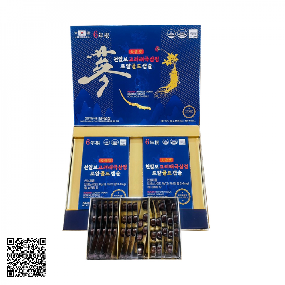 Viên Thiên Sâm Đông Trùng Hạ Thảo Heaven 1 Korean Taekuk Ginseng Extract Royal Gold Capsule
