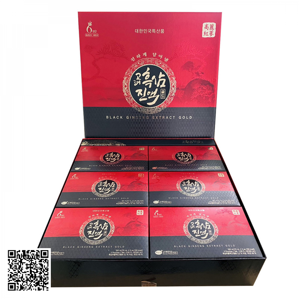 Nước Hắc Sâm KGS Black Ginseng Extract Gold Từ Hàn Quốc 30 Gói