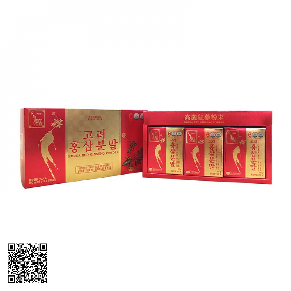 Bột Hồng Sâm KGS Korean Red Ginseng Powder Từ Hàn Quốc 3 Lọ