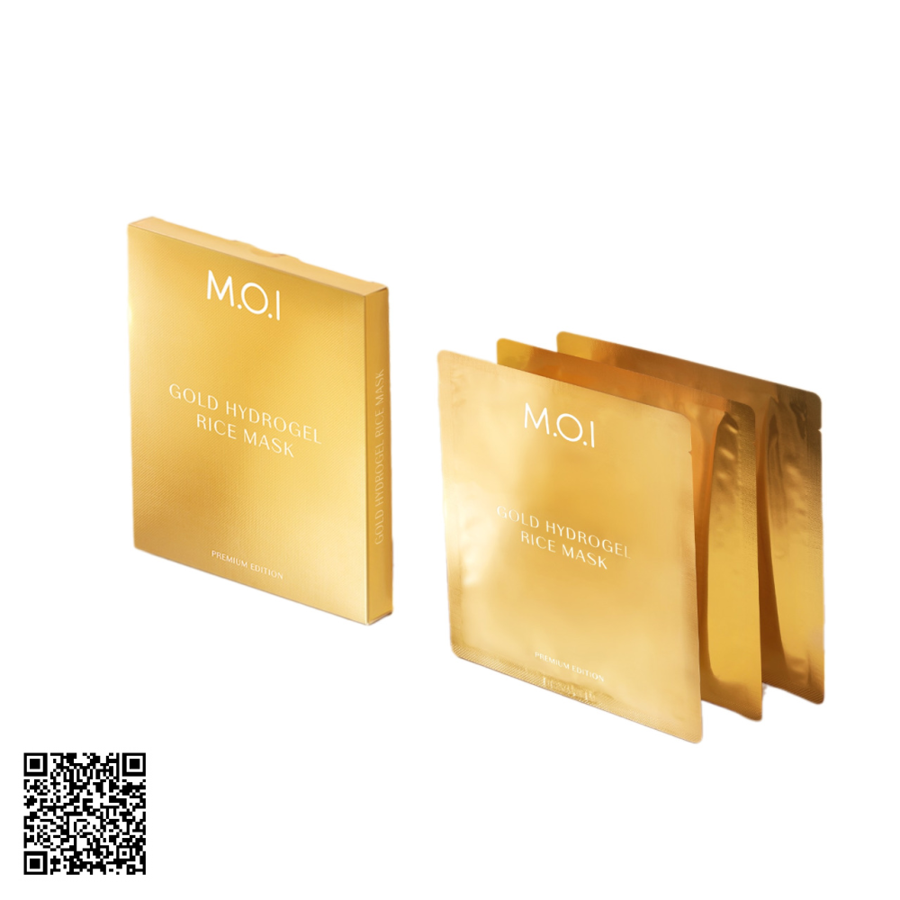 Mặt Nạ Gạo M.O.I Hydrogel Vàng Phiên Bản Cao Cấp 3 Miếng
