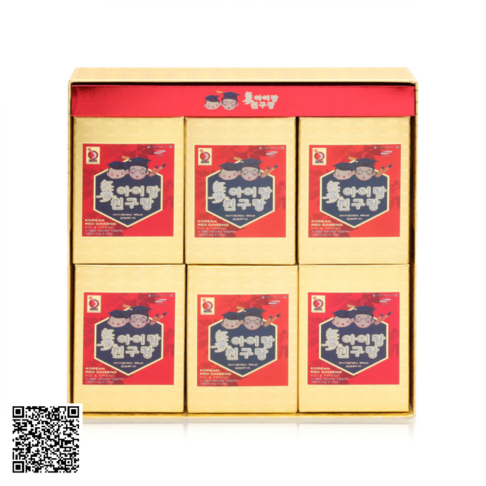 Nước Hồng Sâm Baby Bio Apgold Korean Red Ginseng Kid-Friend Từ Hàn Quốc 30 Gói