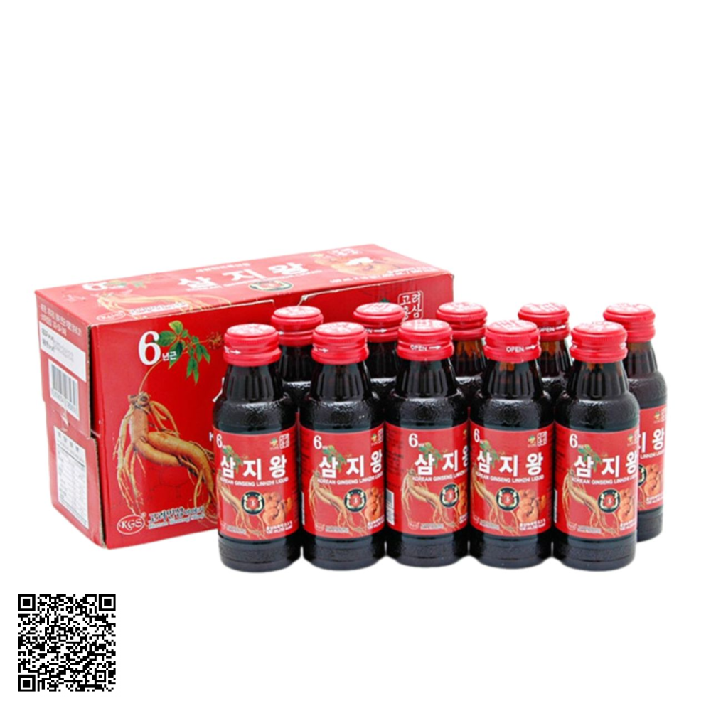 Nước Hồng Sâm Linh Chi KGS Korean Ginseng Linhzhi Liquid Từ Hàn Quốc 10 Chai
