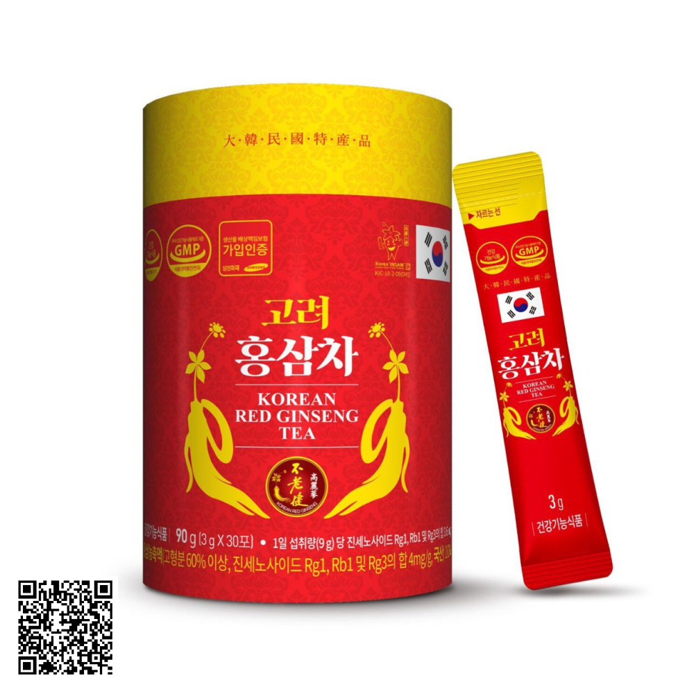 Trà Hồng Sâm Daedong Korean Red Ginseng Tea Từ Hàn Quốc 30 Gói