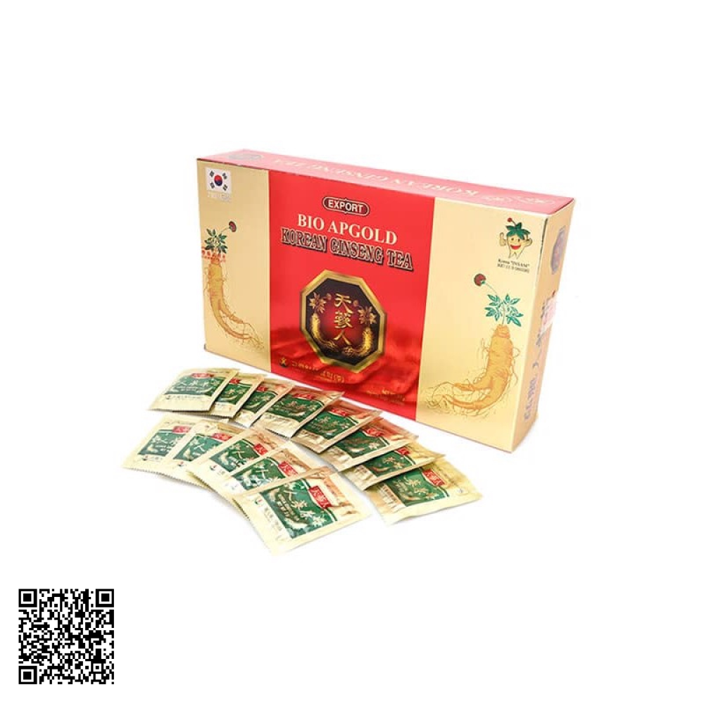 Trà Hồng Sâm Bio Apgold Korean Red Ginseng Tea Từ Hàn Quốc 100 Gói