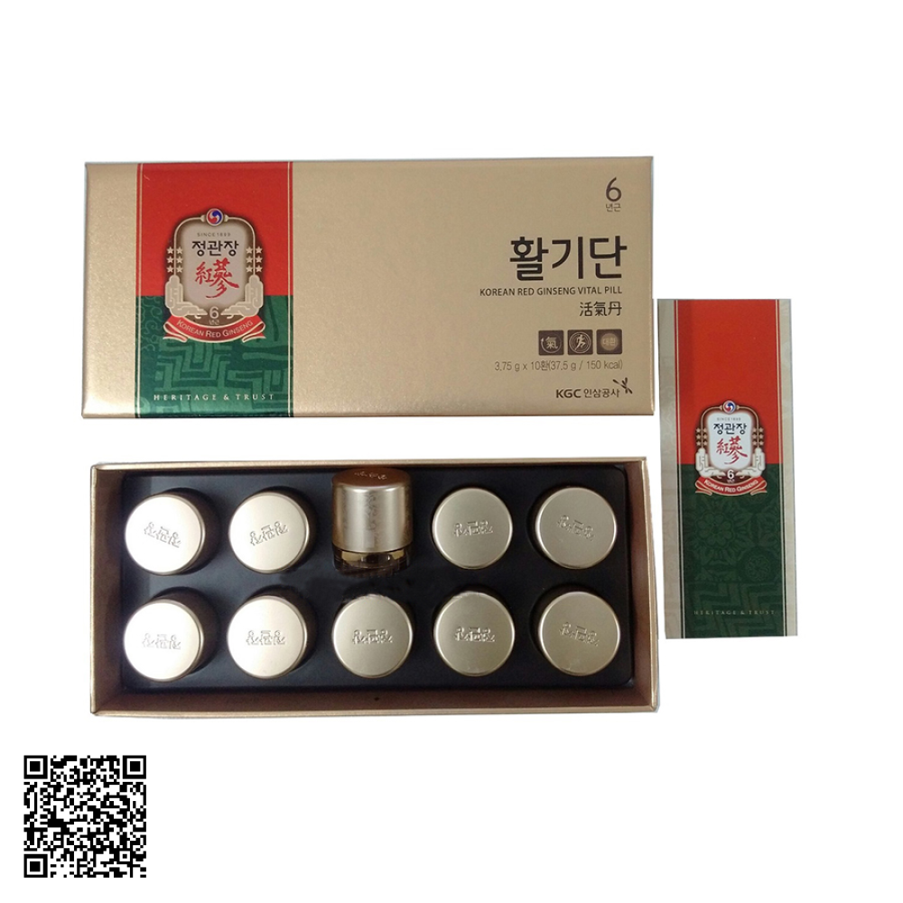 Viên Hồng Sâm KGC Vital Pills Hwal Gi Dan Từ Hàn Quốc 10 Viên