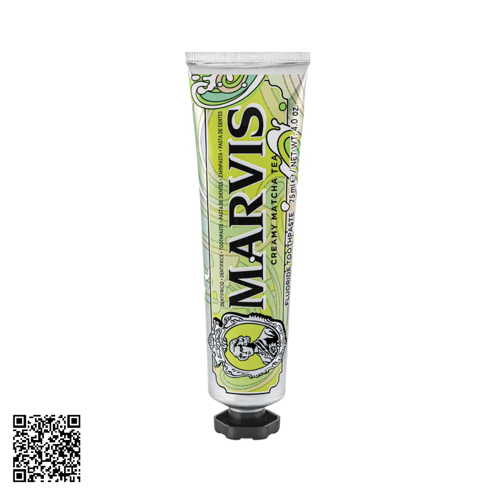 Kem Đánh Răng Marvis Creamy Matcha Tea Hương Trà Sữa Trân Châu 75ml