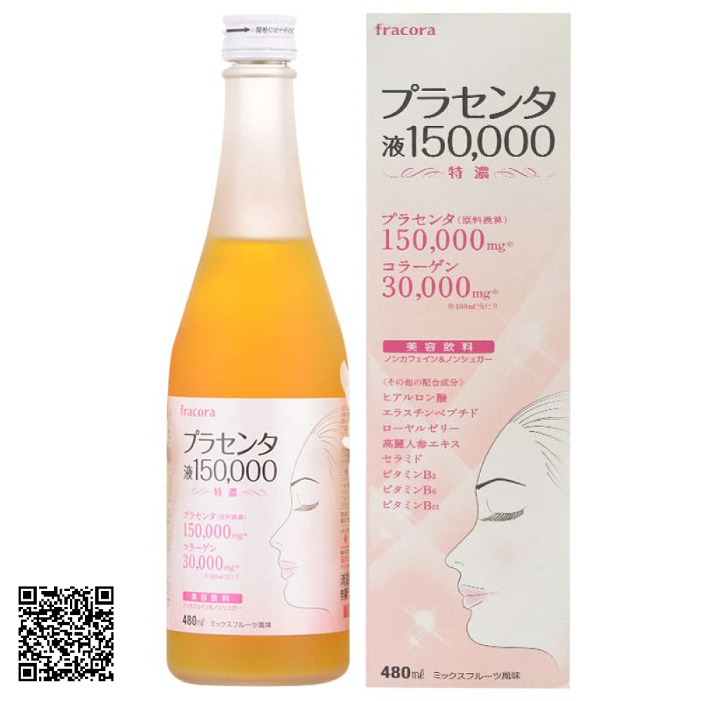 Nước Uống Fracora Placenta Drink 150,000mg Collagen 30,000mg Từ Nhật Bản