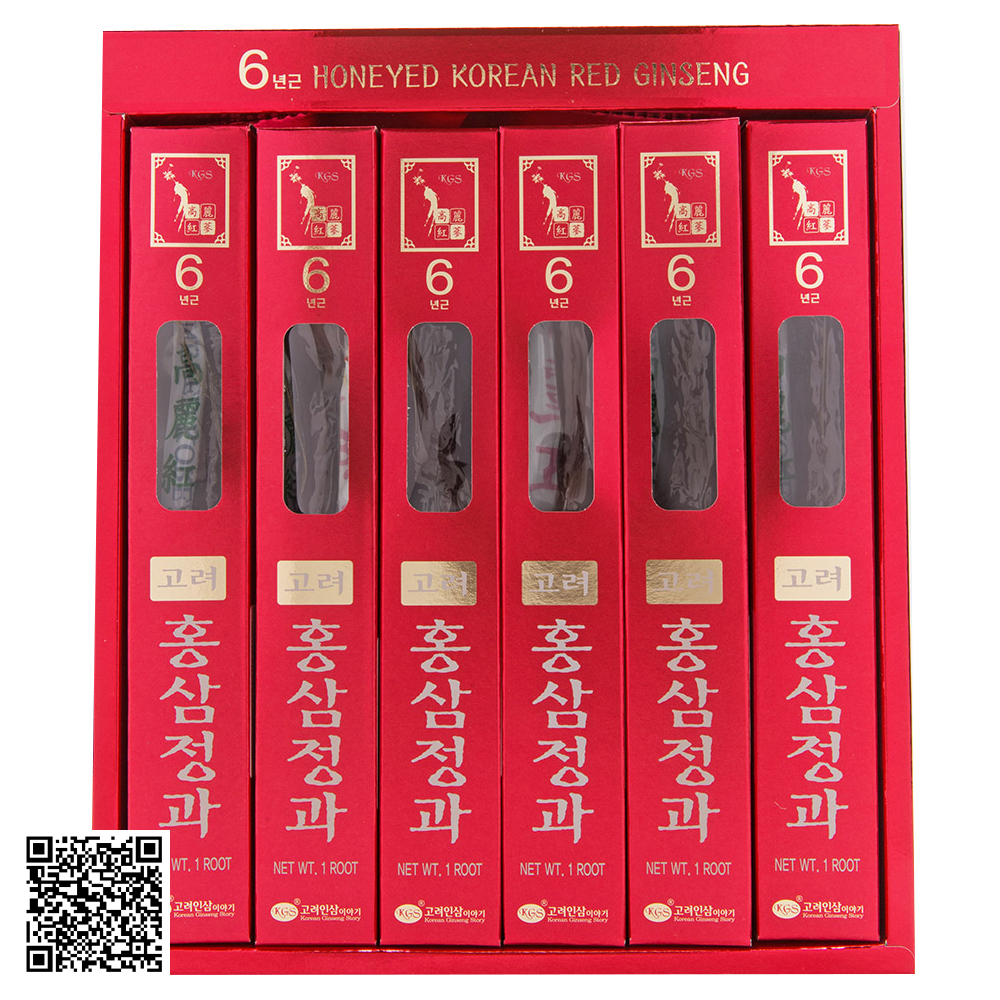 Hồng Sâm Củ Tẩm Mật Ong KGS Honeyed Korean Red Ginseng Từ Hàn Quốc 300g