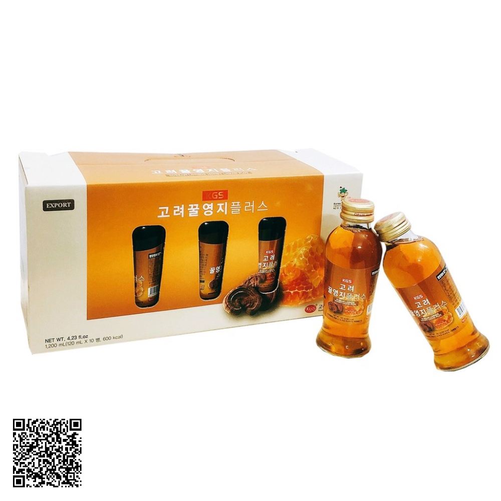 Nước Linh Chi Mật Ong KGS Korean Linhzhi Honey Liquid Plus Từ Hàn Quốc 10 Chai