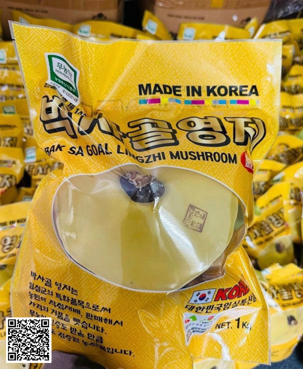 Nấm Linh Chi Vàng Cheong Jin Imsil Từ Hàn Quốc 1kg (8-9 Lá)