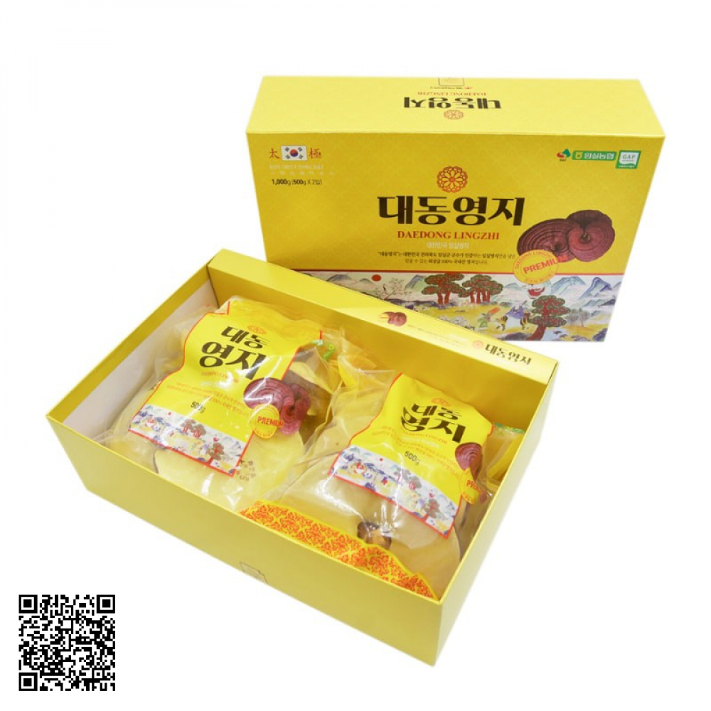 Nấm Linh Chi Đỏ Daedong Lingzhi Mushroom Premium Từ Hàn Quốc 1000g