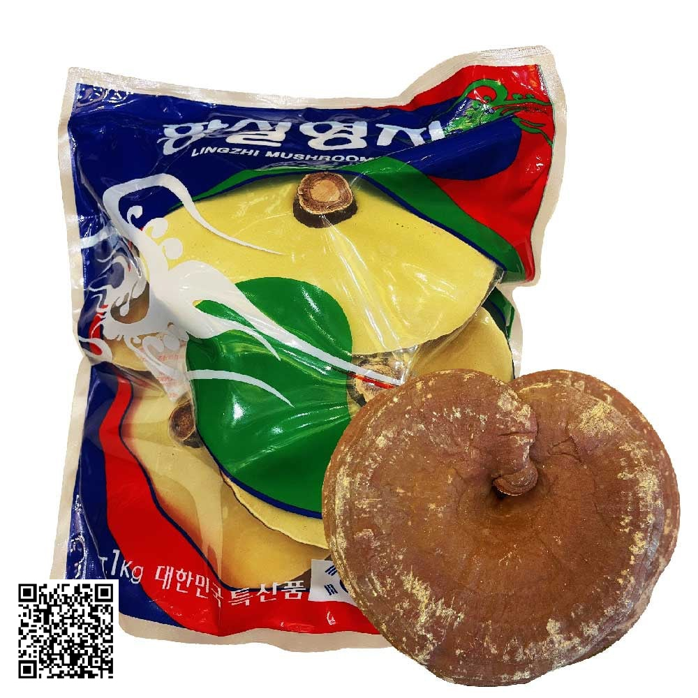 Nấm Linh Chi Vàng Nuôi Trồng Korean Lingzhi Mushroom Từ Hàn Quốc 1kg