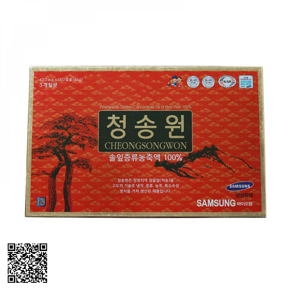 Viên Tinh Dầu Thông Đỏ Cheong Song Won Từ Hàn Quốc 180 Viên