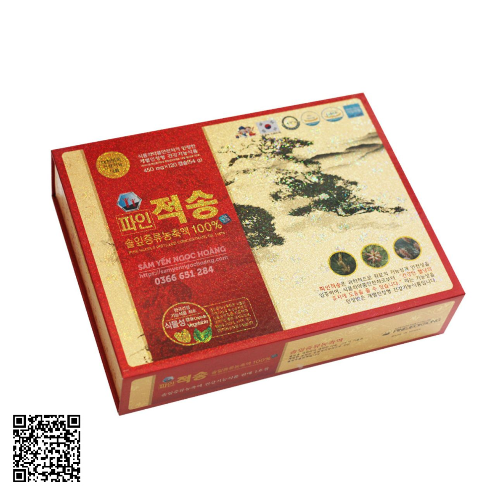 Viên Tinh Dầu Thông Đỏ Pine Jeok Song Gold Từ Hàn Quốc 120 Viên