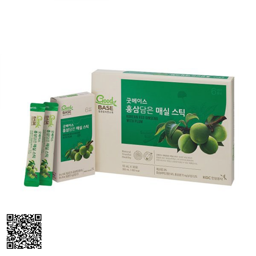 Nước Hồng Sâm Goodbase Mơ Xanh KGC Jung Kwan Jang Từ Hàn Quốc 30 Gói