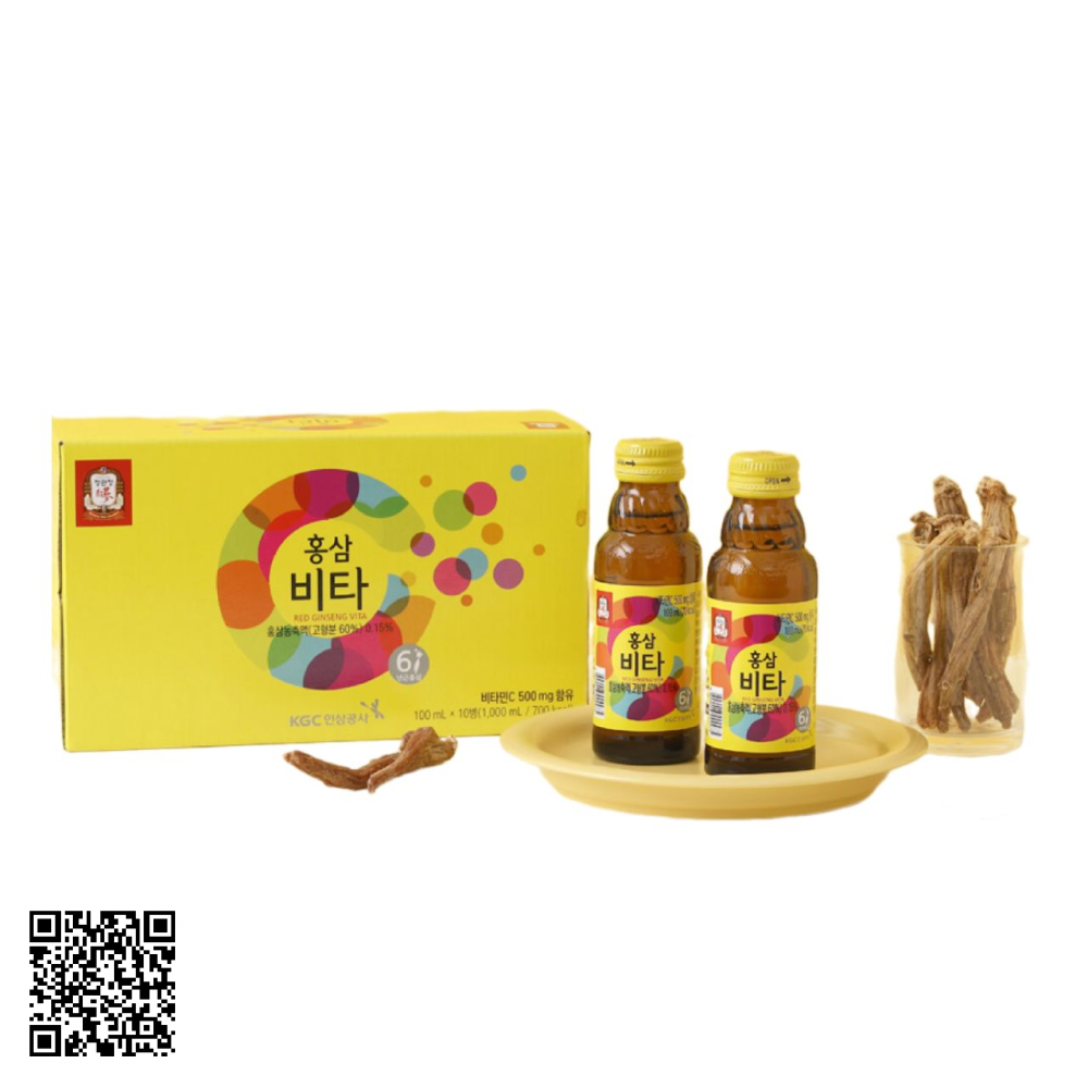 Nước Uống Hồng Sâm Vita KGC Từ Hàn Quốc 10 Chai 