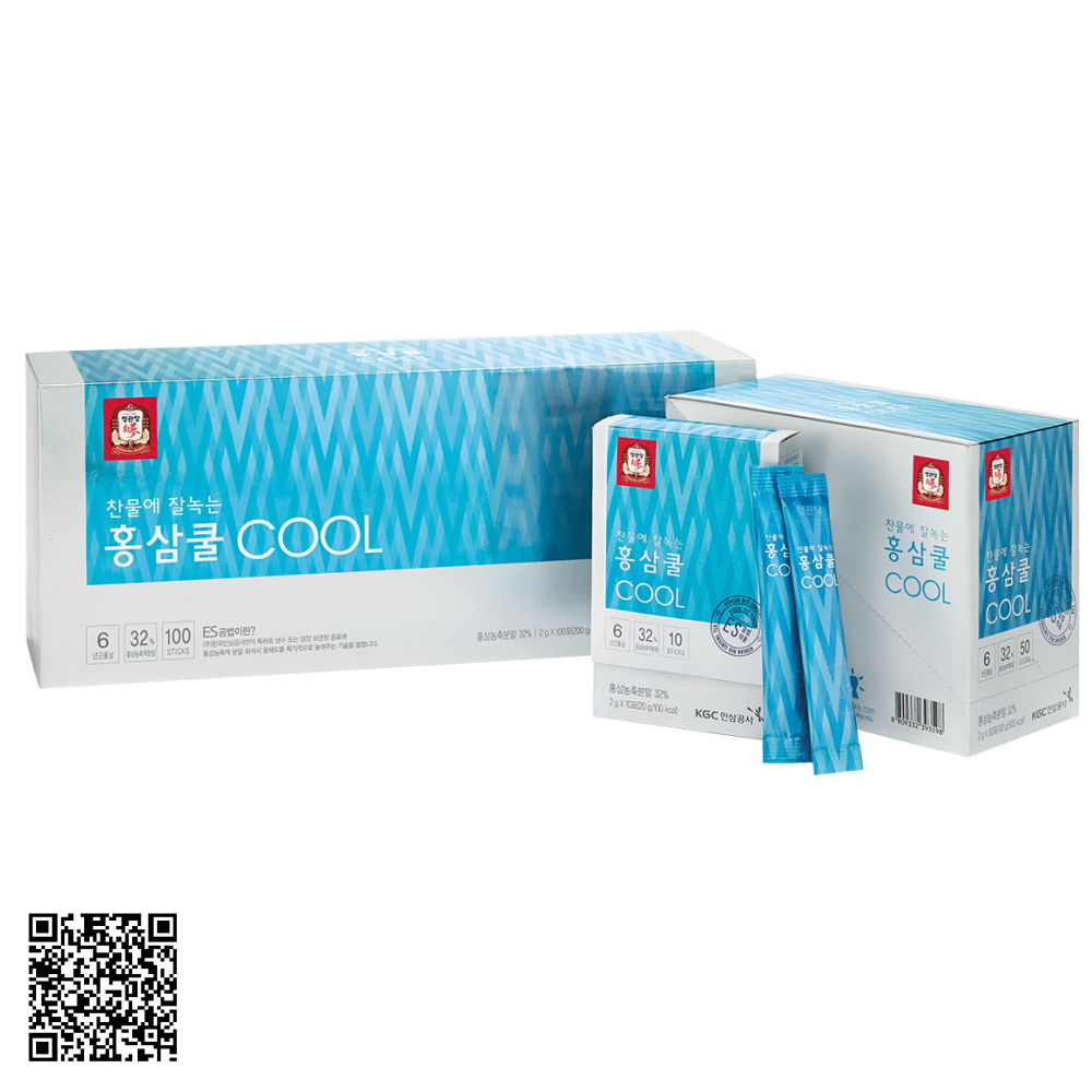 Trà Hồng Sâm Hòa Tan Tea Cool KGC Jung Kwan Jang Từ Hàn Quốc Hộp 100 Gói