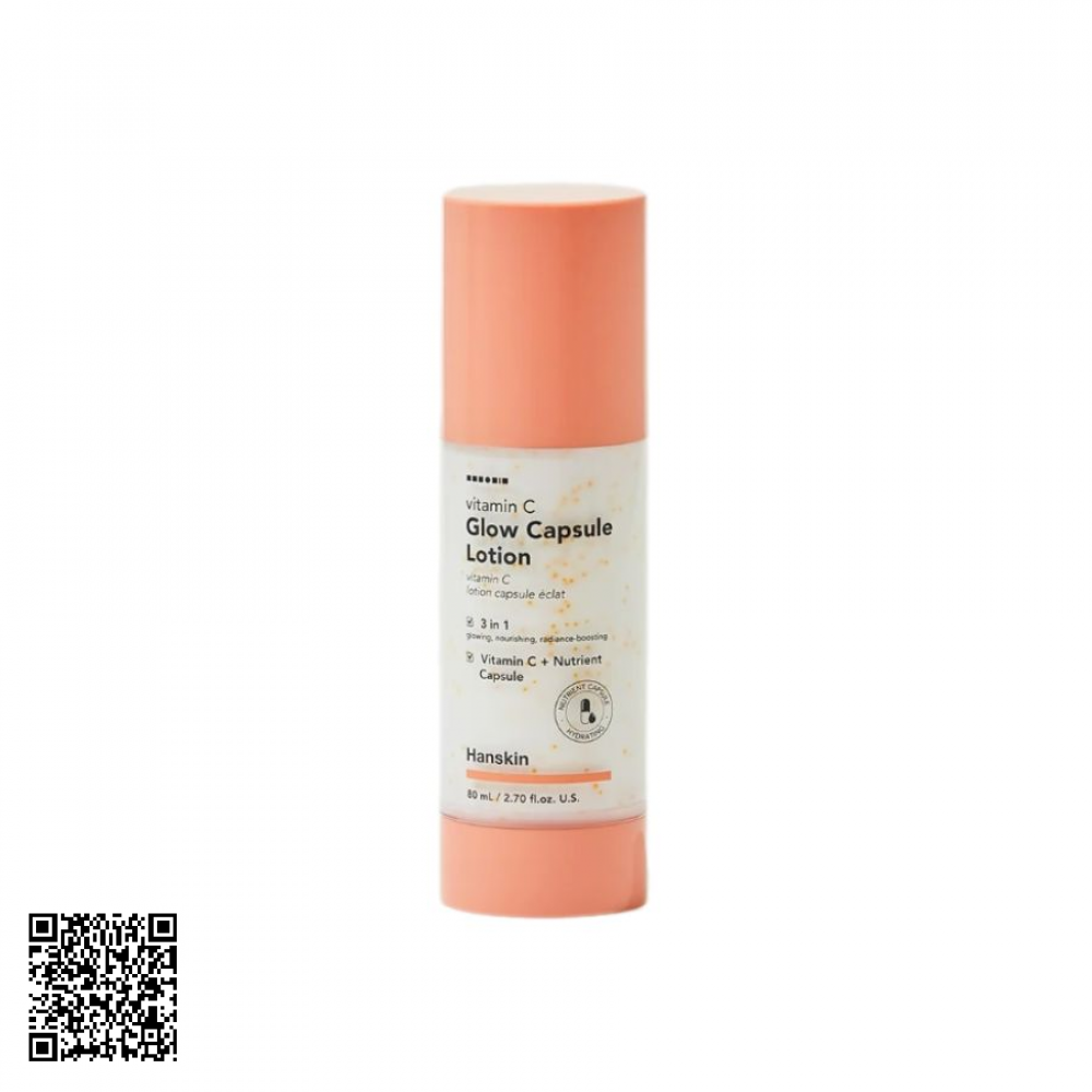 Kem Dưỡng Da Hanskin Vitamin C Glow Capsule Lotion Từ Hàn Quốc 80ml
