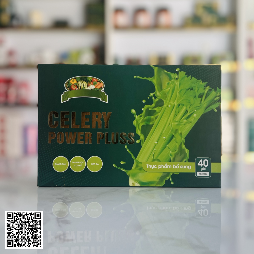 Bôt Cần Tây Celerey Power Pluss Giảm Cân, Thanh Lọc Cơ Thể, Đẹp Da 40 Gói