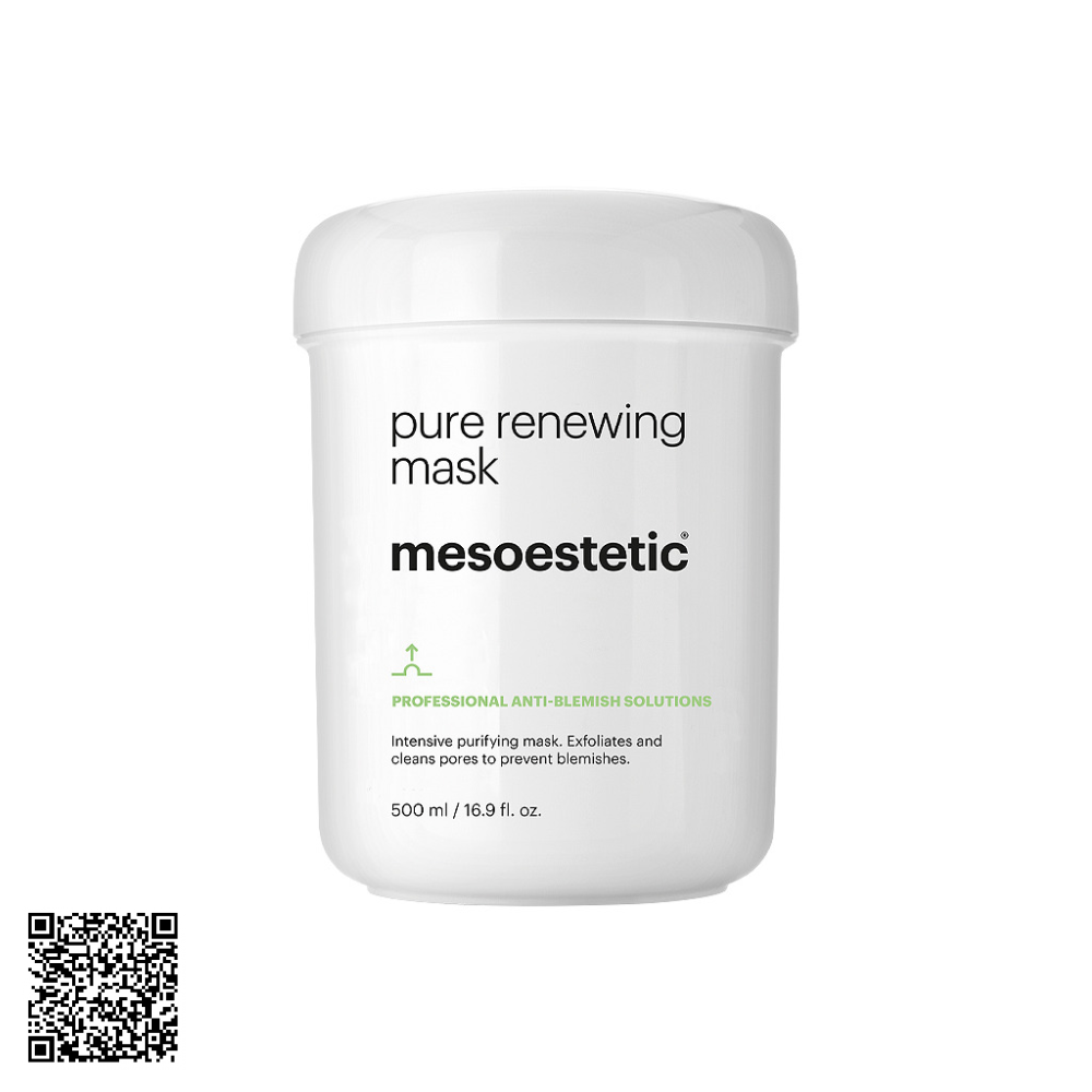 Mặt Nạ Làm Sạch Giảm Viêm Mesoestetic Anti-Blemish Solutions Pure Renewing Mask Từ Tây Ban Nha 500ml