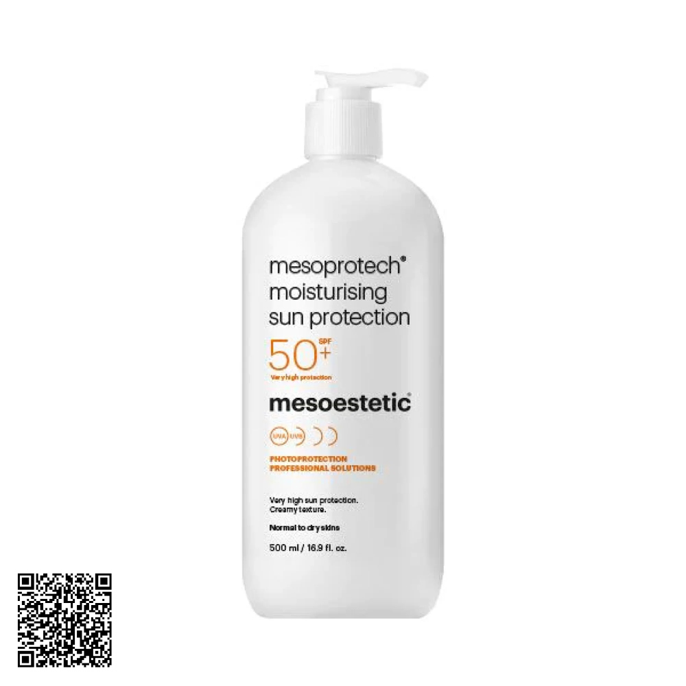 Kem Chống Nắng Dưỡng Ẩm Mesoestetic Moisturising Sun Protection SPF50+ Từ Tây Ban Nha 500ml