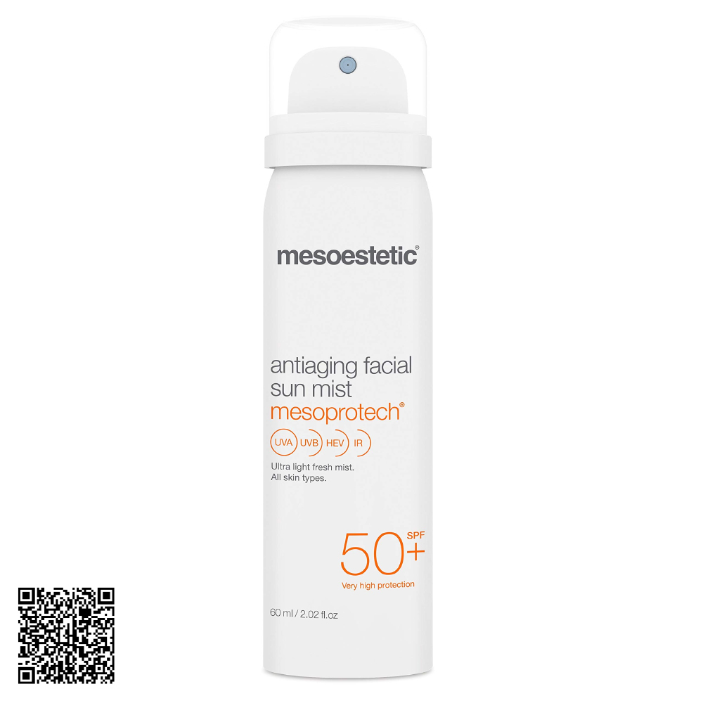 Xịt Chống Nắng Mesoestetic Mesoprotech Antiaging Facial Sun Mist SPF50+ Từ Tây Ban Nha 60ml