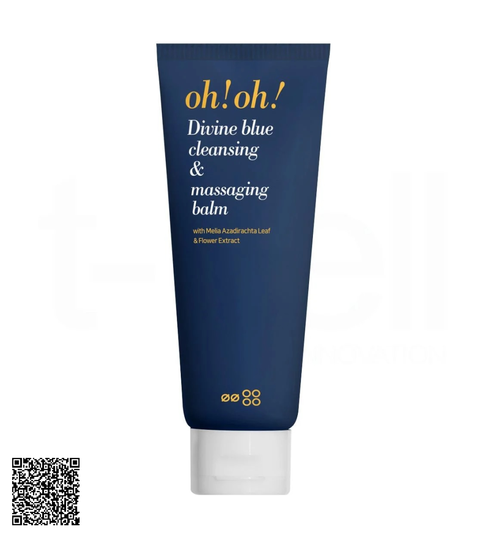 Sáp Tẩy Trang Làm Sạch Sâu, Trẻ Hóa Da Oh!Oh! Divine Blue Cleansing & Massaging Balm With Melia Azadirachta Leaf & Flower Extract 150ml