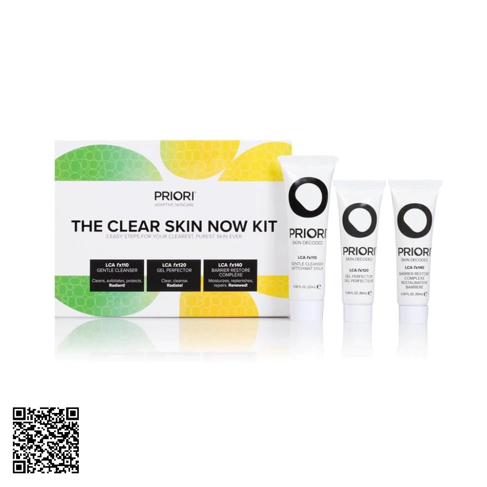 Kit Da Sáng Sạch Priori The Clear Skin Now Kit Từ Mỹ